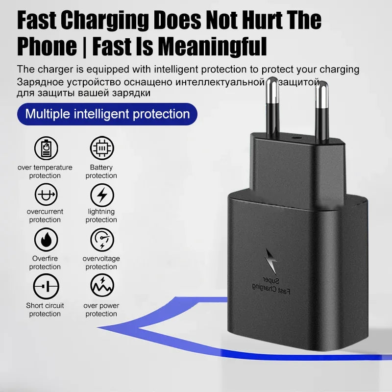 45W PD Fast Charging Adapter with USB-C Cable