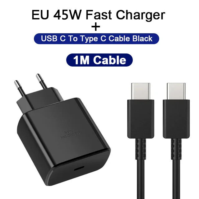 45W PD Fast Charging Adapter with USB-C Cable