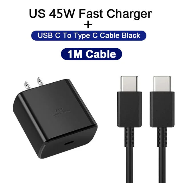 45W PD Fast Charging Adapter with USB-C Cable