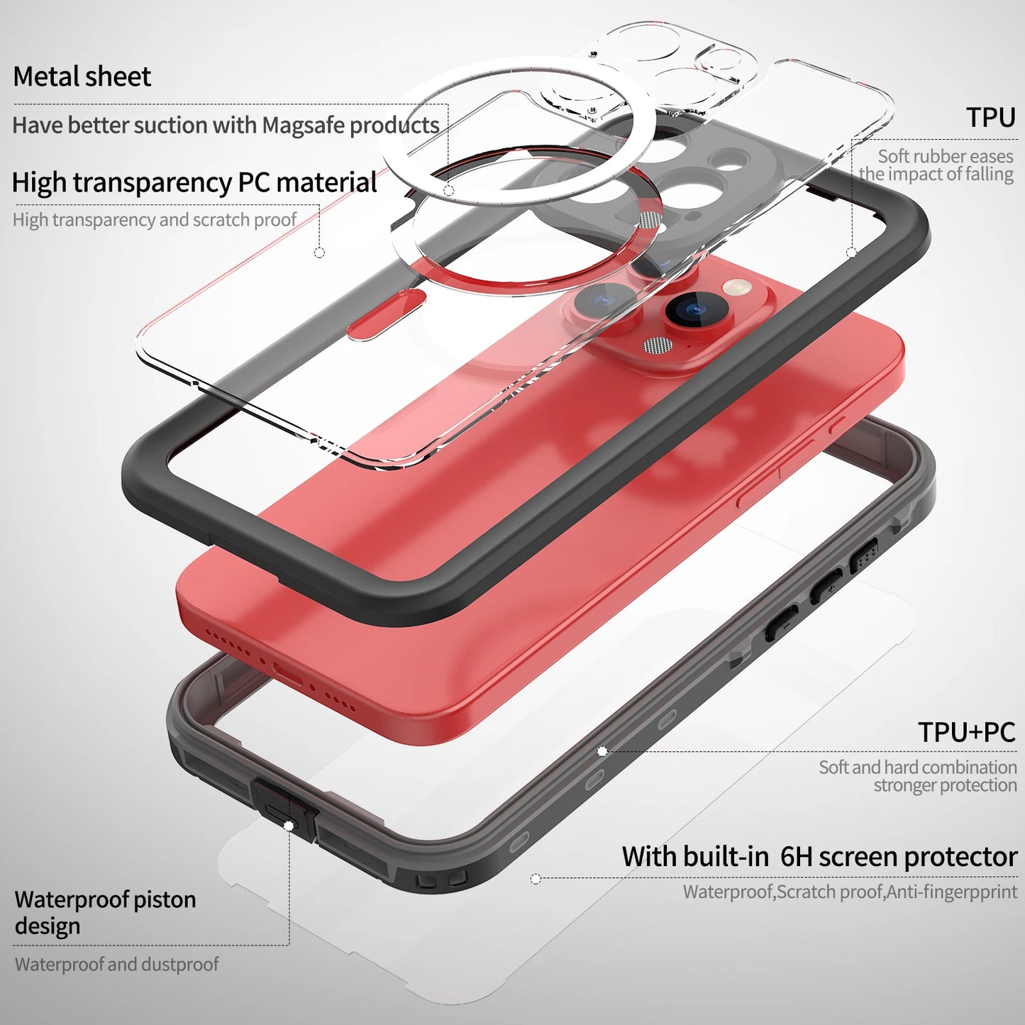 IP68 Waterproof Case for iPhone 16 Pro Max